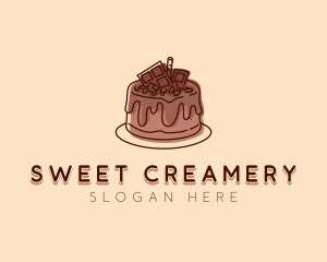 Sweet Chocolate Cake logo design