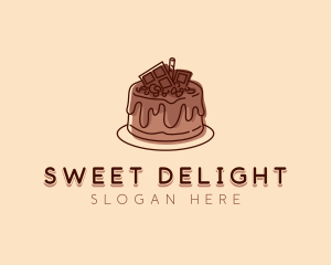 Sweet Chocolate Cake logo design