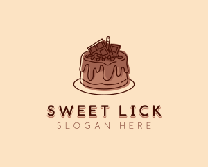 Sweet Chocolate Cake logo design