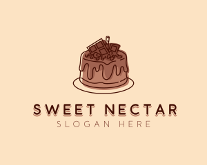 Sweet Chocolate Cake logo design