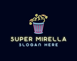 Neon - Neon Popcorn Snack logo design