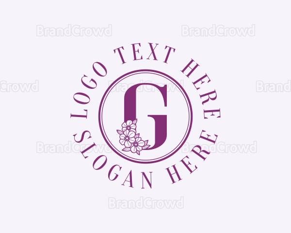 Beauty Flowers Letter G Logo