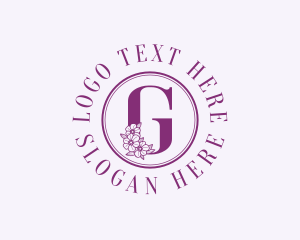 Purple - Beauty Flowers Letter G logo design