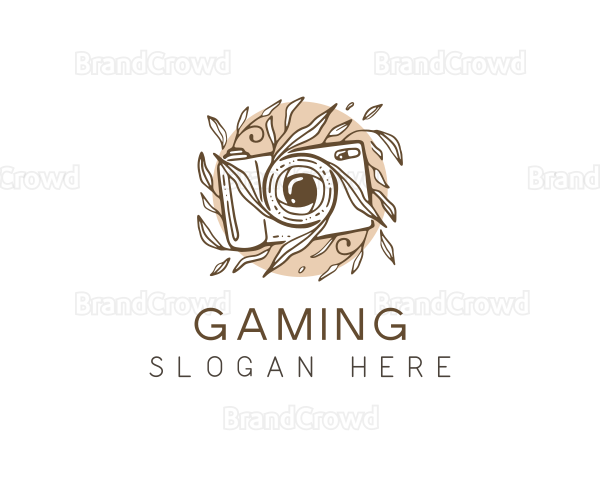 Floral Camera Leaf Logo