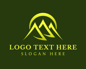 Highlands - Mountain Peak Trekking logo design