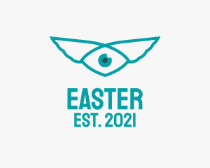 Eagle Eye - Green Wing Eye logo design