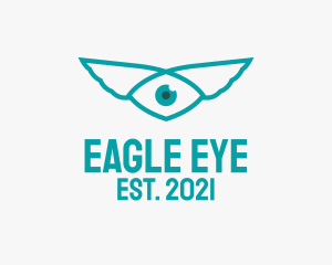 Green Wing Eye  logo design