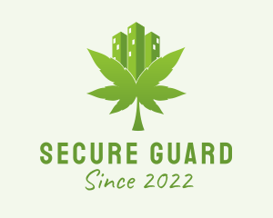 Illegal - Green Skyscraper Marijuana logo design