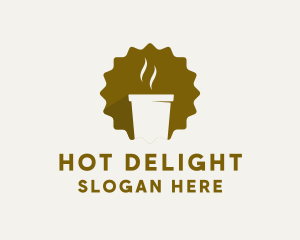 Hot Coffee Cafe logo design