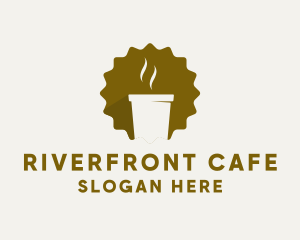 Hot Coffee Cafe logo design