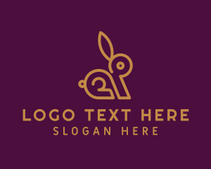 Bunny - Golden Hare Advertising logo design
