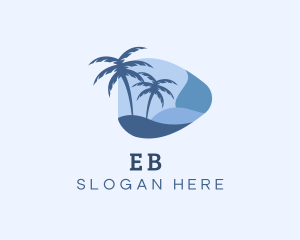 Blue Tropical Beach Logo