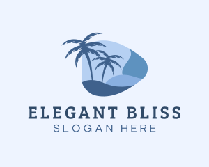 Blue Tropical Beach Logo