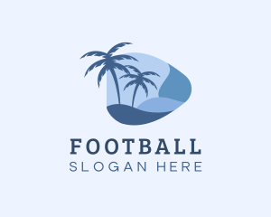 Blue Tropical Beach Logo