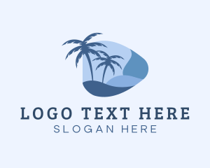 Blue Tropical Beach Logo