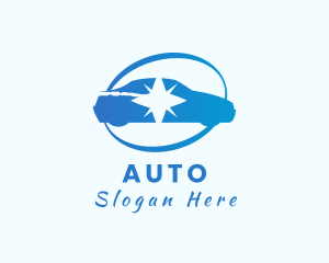 Blue Car Auto Repair logo design