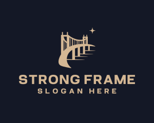 Truss - Bridge Construction Landmark logo design