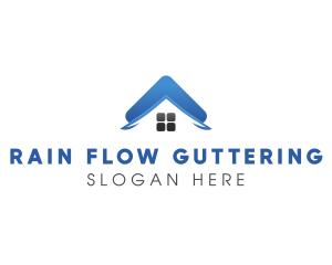 Guttering - Blue Property Roof logo design