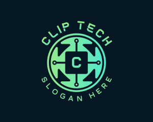 Software Tech Circuit logo design