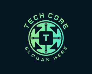 Software Tech Circuit logo design