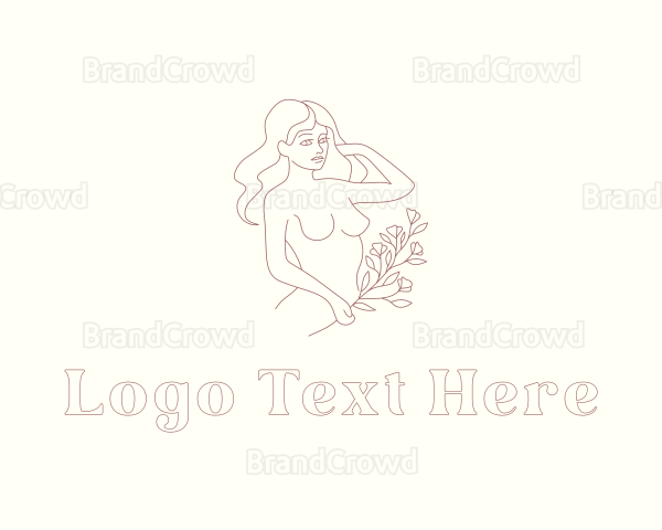 Sexy Woman Flower Logo