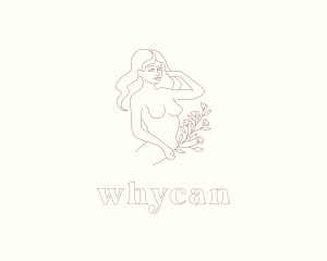 Aesthetician - Sexy Woman Flower logo design