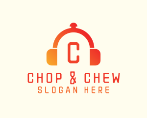 Culinary Cloche Headphones logo design