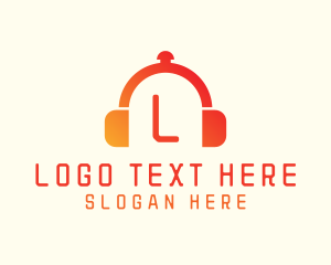 Podcast App - Culinary Cloche Headphones logo design