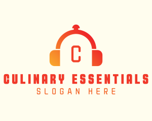 Culinary Cloche Headphones logo design