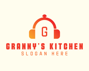 Culinary Cloche Headphones logo design