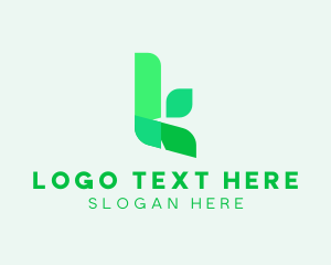 Sprout - Organic Natural Letter K logo design
