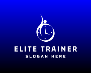 Exercise Training Clock logo design