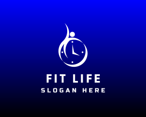 Fitness Training Clock logo design