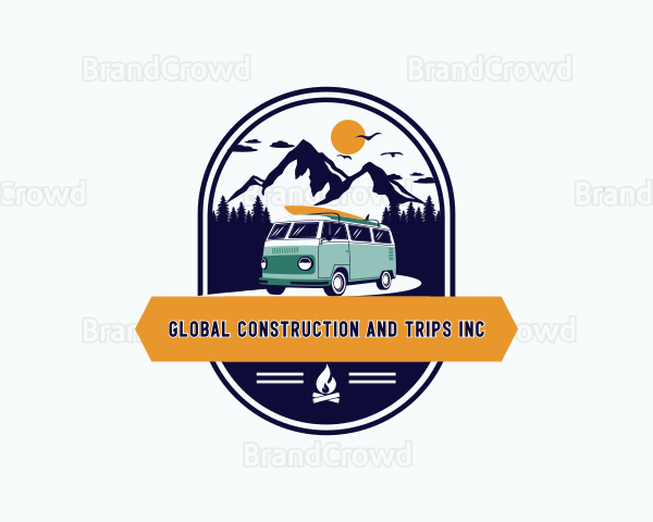 Mountain Forest Camper Van Logo