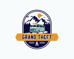 Mountain Forest Camper Van Logo