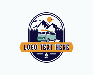 Mountain Forest Camper Van Logo