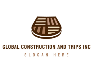 Parquet Flooring Construction logo design