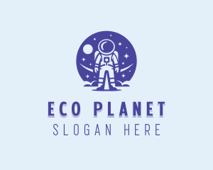 Planet - Astronaut Coaching Planet logo design