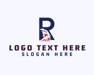 College - Eagle Aviation Letter R logo design