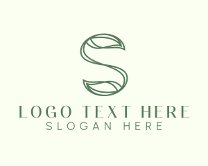 Plant - Letter S Leaf logo design