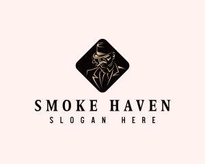 Smoking Mob Detective logo design