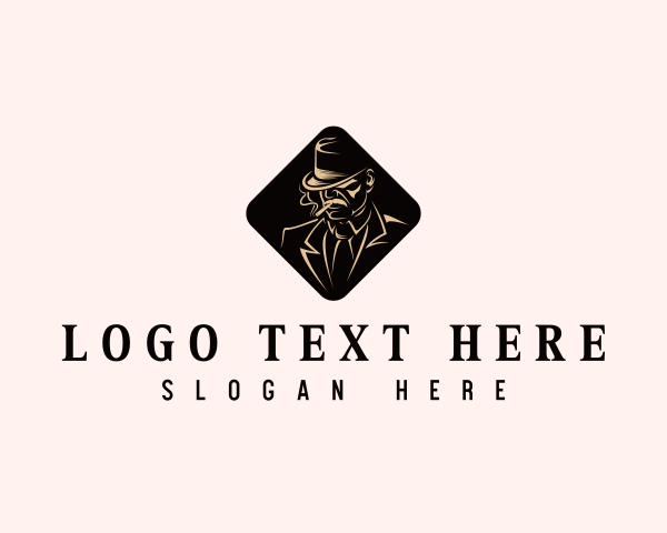 Mob - Smoking Mob Detective logo design