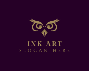 Calligraphy - Owl Pen Calligraphy logo design