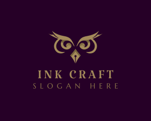 Owl Pen Calligraphy logo design