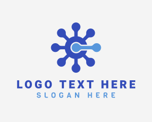 Virology - Bio Tech Letter C logo design