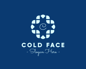 Cold Winter Flower Blizzard logo design
