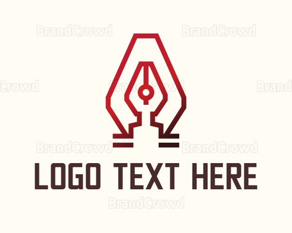 Red Pliers Mechanic Logo