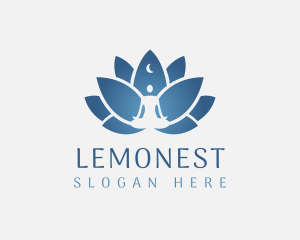 Treatment - Moon Lotus Meditation logo design