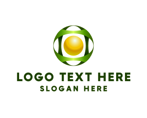 Corporate - 3D Technology Sphere Orbit logo design