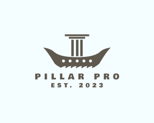 Column - Pillar Column Ship logo design